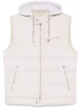 Eleventy жилет с капюшоном, нейтральный цвет