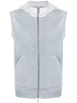 Eleventy жилет с капюшоном, синий