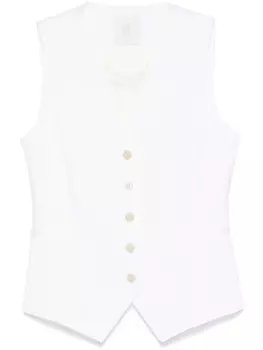 Eleventy жилет с V-образным вырезом, белый