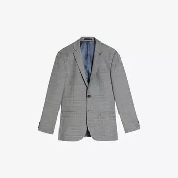 Elgoljs куртка классического кроя из эластичной шерсти в клетку Ted Baker, серый