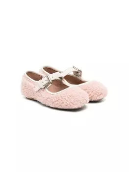 Eli1957 балетки с мехом, розовый