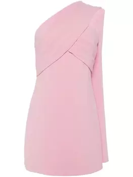 Elie Saab креповое платье мини на одно плечо, розовый