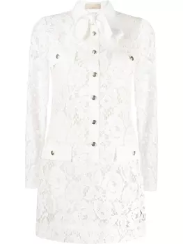 Elie Saab кружевное платье мини, белый