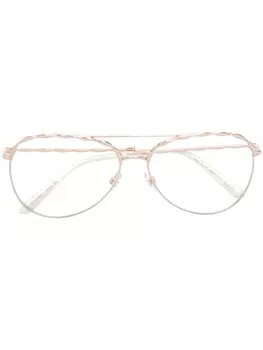 Elie Saab очки-авиаторы с витой отделкой, металлик