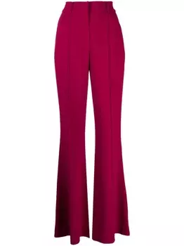 Elie Saab расклешенные брюки Cady средней посадки, фиолетовый