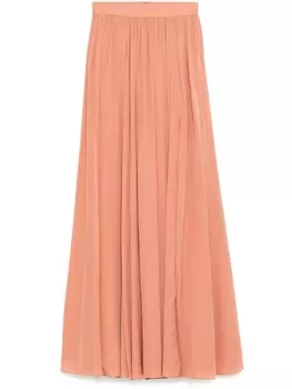 Elie Saab шелковая юбка макси, розовый