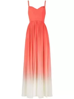 Elie Saab шелковое платье с эффектом градиента, красный
