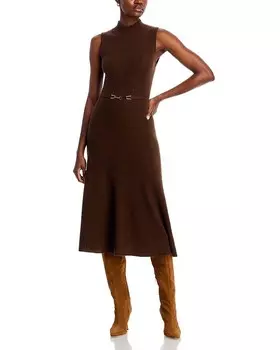 Elie Tahari Платье-свитер без рукавов The Leith из кашемира, коричневый