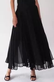 Eligion прозрачная многослойная юбка макси Olsen Religion, черный