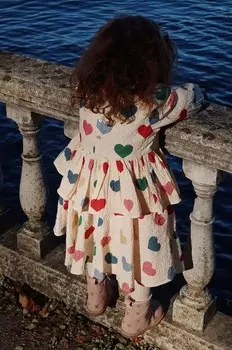 ELin FRILL DRESS детское платье GOTS Konges Sljd, бежевый