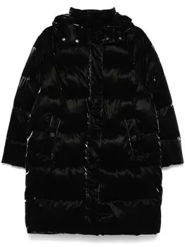 Elisabetta Franchi атласный пуховик, черный
