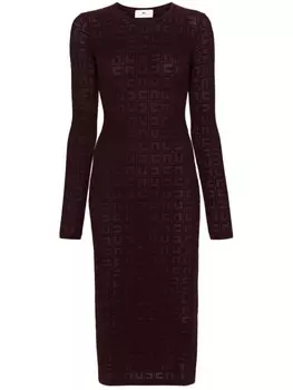 Elisabetta Franchi ажурное платье миди, красный