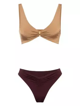 Elisabetta Franchi бикини в двух тонах, коричневый