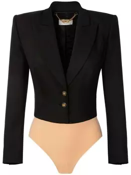 Elisabetta Franchi боди-блейзер с длинными рукавами, черный