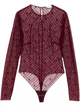 Elisabetta Franchi боди из тюля, красный