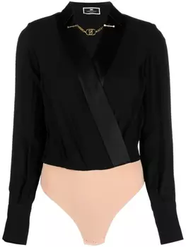 Elisabetta Franchi боди с логотипом, черный