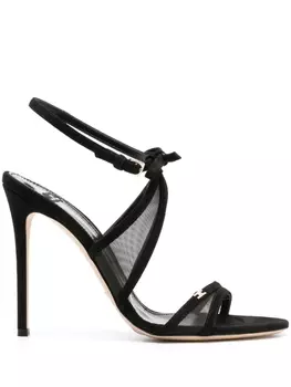 Elisabetta Franchi босоножки с сетчатыми вставками, черный