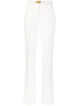 Elisabetta Franchi брюки с логотипом, белый