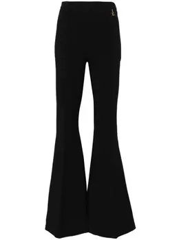 Elisabetta Franchi брюки с логотипом, черный
