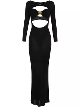 Elisabetta Franchi декорированное платье из джерси, черный