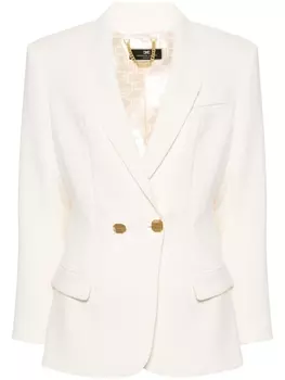 Elisabetta Franchi двубортный блейзер, нейтральный цвет