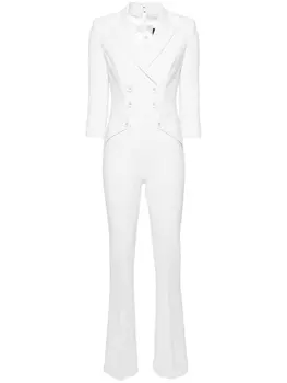 Elisabetta Franchi двубортный комбинезон, белый