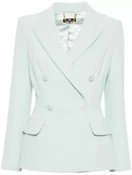 Elisabetta Franchi двубортный пиджак, зеленый