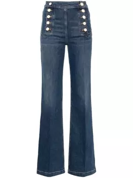 Elisabetta Franchi джинсы bootcut с завышенной талией, синий