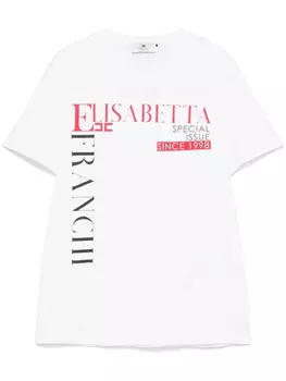 Elisabetta Franchi футболка из джерси с принтом, белый