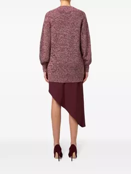 Elisabetta Franchi кардиган из смеси шерсти с логотипом, красный
