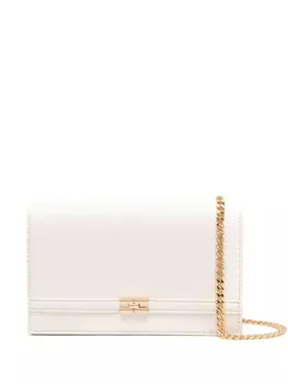 Elisabetta Franchi клатч с логотипом, нейтральный цвет