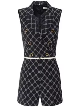 Elisabetta Franchi комбинезон с узором, черный