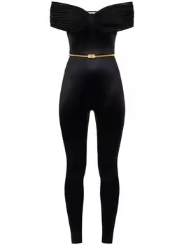 Elisabetta Franchi комбинезон в стиле бюстье, черный