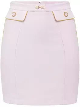 Elisabetta Franchi креповая мини-юбка, розовый