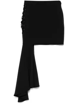 Elisabetta Franchi креповая юбка мини асимметричного кроя, черный