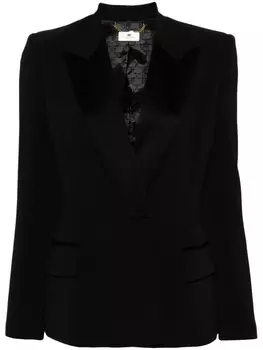 Elisabetta Franchi креповый двубортный пиджак, черный
