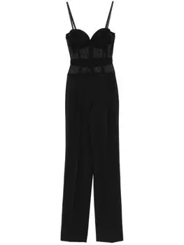 Elisabetta Franchi креповый комбинезон, черный
