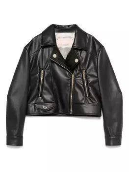 Elisabetta Franchi La Mia Bambina куртка из искусственной кожи, черный