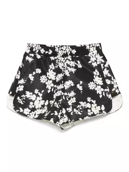 Elisabetta Franchi La Mia Bambina шорты с цветочным принтом, черный