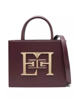 Elisabetta Franchi маленькая сумка-тоут с логотипом, красный
