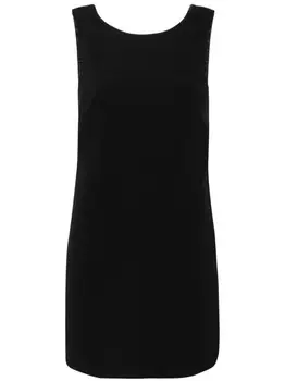 Elisabetta Franchi мини-платье из кади с V-образным вырезом, черный