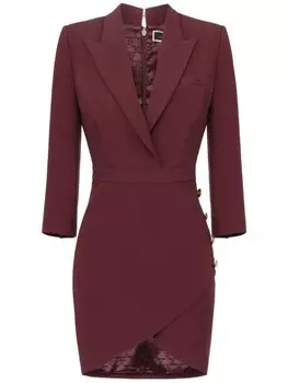 Elisabetta Franchi мини-платье из крепа с v-образным вырезом, красный