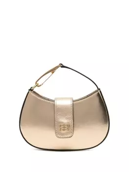 Elisabetta Franchi мини-сумка с логотипом, золотистый