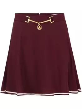 Elisabetta Franchi мини-юбка А-силуэта с высокой посадкой, красный