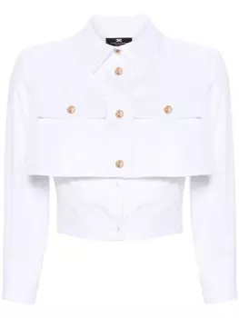 Elisabetta Franchi многослойная рубашка, белый