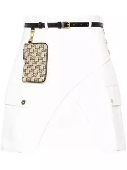 Elisabetta Franchi многослойная юбка, белый