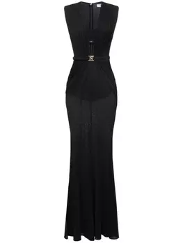 Elisabetta Franchi платье макси для красной дорожки, черный