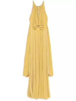 Elisabetta Franchi платье макси из джерси, золотой