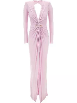 Elisabetta Franchi платье макси Red Carpet, розовый