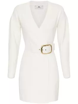 Elisabetta Franchi платье макси с пряжкой, белый